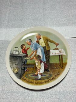 Edwin Knowles THE COOKIE TASTING Collector Plate Csatari Grandparent Plate 1982