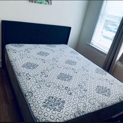 Queen Size Set Bed Frame & Mattress 10” Thick Brand New Delivery Available 