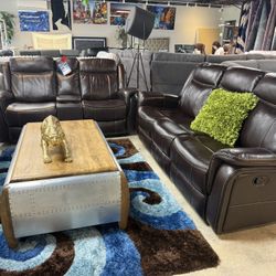Brown 2 Pc Sofa And Love Huge Special Only $1299