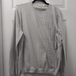 Calvin Klein Men's Knit Sweater Size L Gray Light Weight.