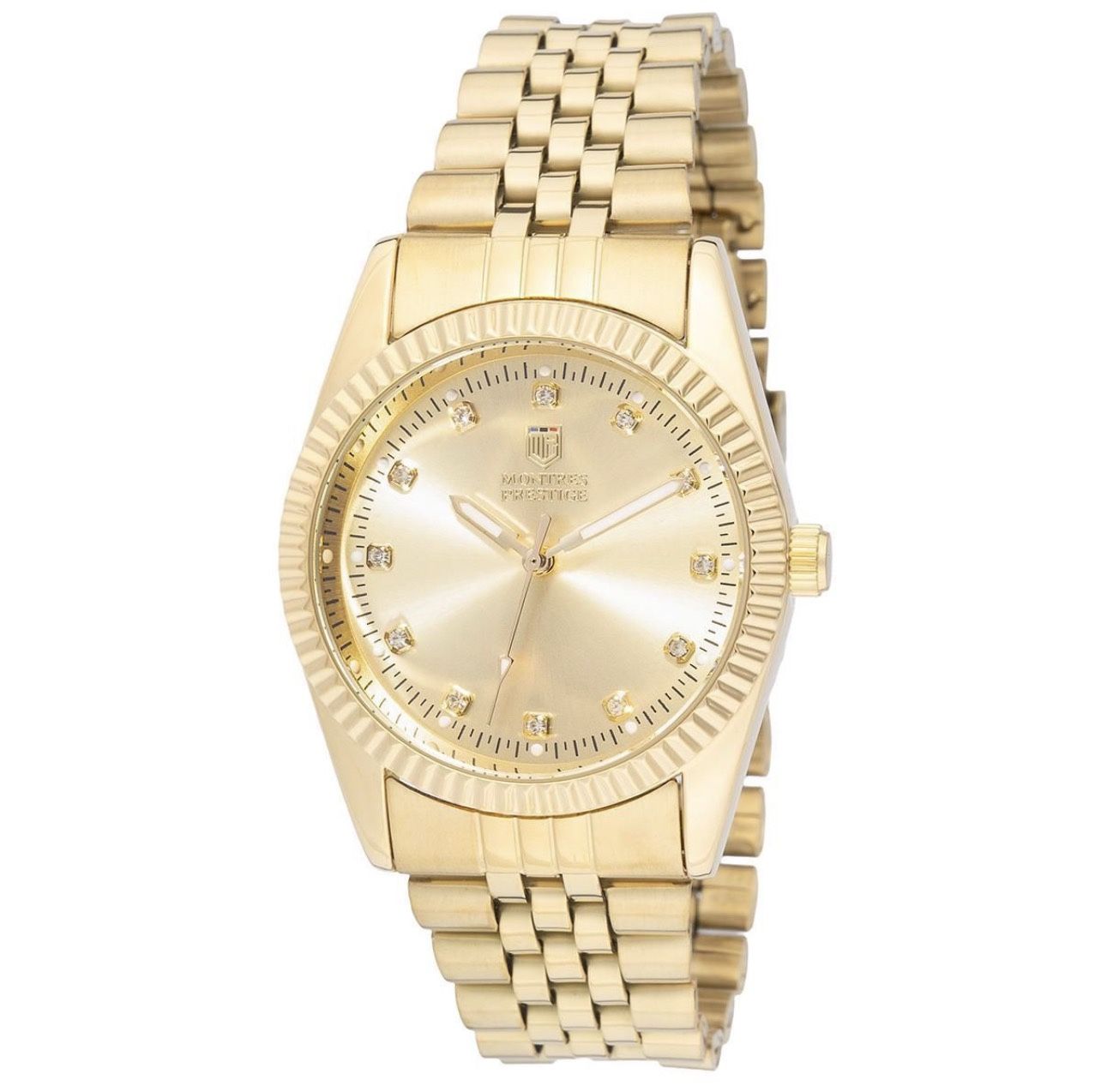 Montres Prestige X Invicta Gold-Tone 38mm Diamond Like CZ Markers 30m WR Brand New