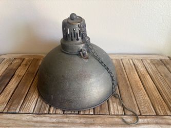 Vintage brass hanging battery powered light