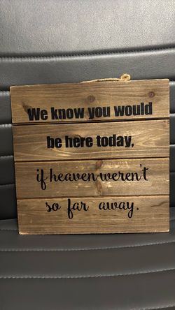 Rustic Wood Memorial Wall Sign