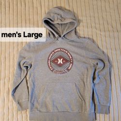 Hurley Men's Large Gray Pullover Hoodie