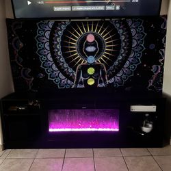 LED fireplace / tv stand 