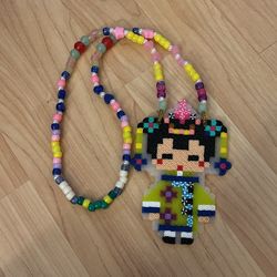 Kandi Perler Necklace A Girl 