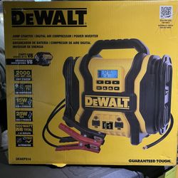 DeWalt Portable Power 2000 Peak Amp Jump Starter w/Digital Compressor