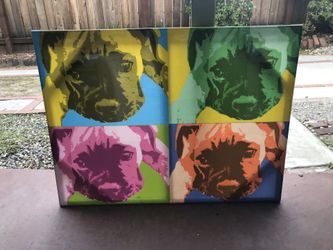 Dog pop art picture