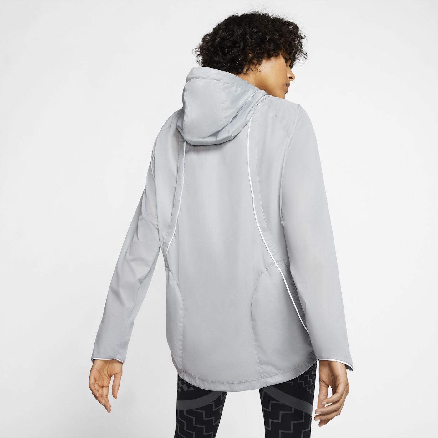 Nike Womens Shield Running Jacket Grey Runaway Reflective