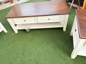 Coffee table with 2 side tables