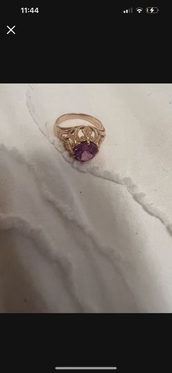 Gold Purple Ring 