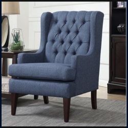 Brand New Blue Accent Chair Each One 140 Dollars Wingback Chair Blue Wing  🆕r 