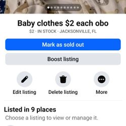 Baby Clothes $2 Each Obo 