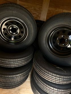 🤝🏼“Fresh 205/75R15 Tire on 5-Lug Rim — Ready to Roll!”✅🏁