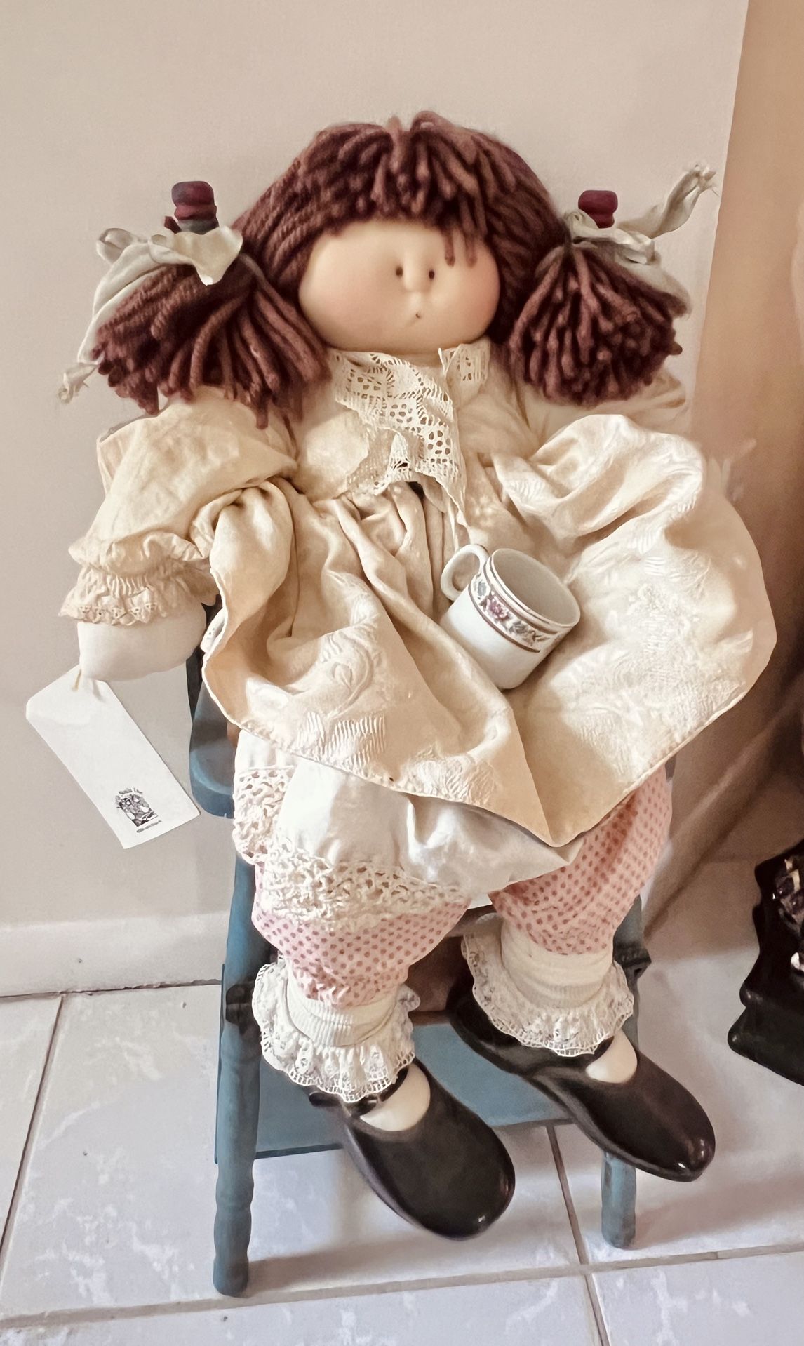 Little Souls Doll And Antique High chair
