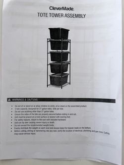 CleverMade 5-Tier Tote Storage Tower - FREE 27G tote w Purchase