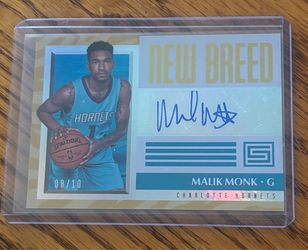 2017 Malik Monk New Breed Auto /25 Rookie Card RC