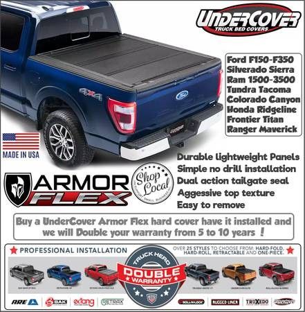 UnderCover Armor Flex Hard Folding Tonneau Covers. Ram Silverado F150