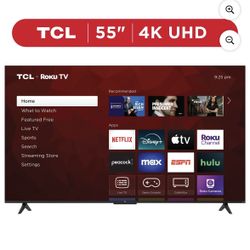 TCL 55‘ 4K Smart TV + Free TV Stand