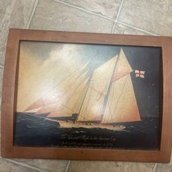 The schooner ‘Magic’ wins in the America Cup print