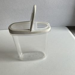 IKEA 365+ Dry food jar with lid, clear/white, 44 oz