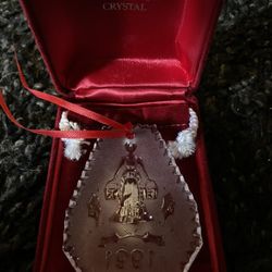Waterford Crystal 12 Days of Christmas 8 Maids a Milking Ornament 1991 in Box