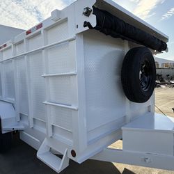 New 14ft Long HEAVY DUTY Scissor Lift Hydraulic Dump Trailer Fully Loaded with Accessories 💝