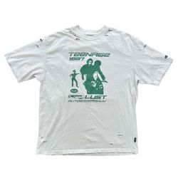 Larry Clark X Damn Teenage Lust Distressed Shirt RARE Size Large