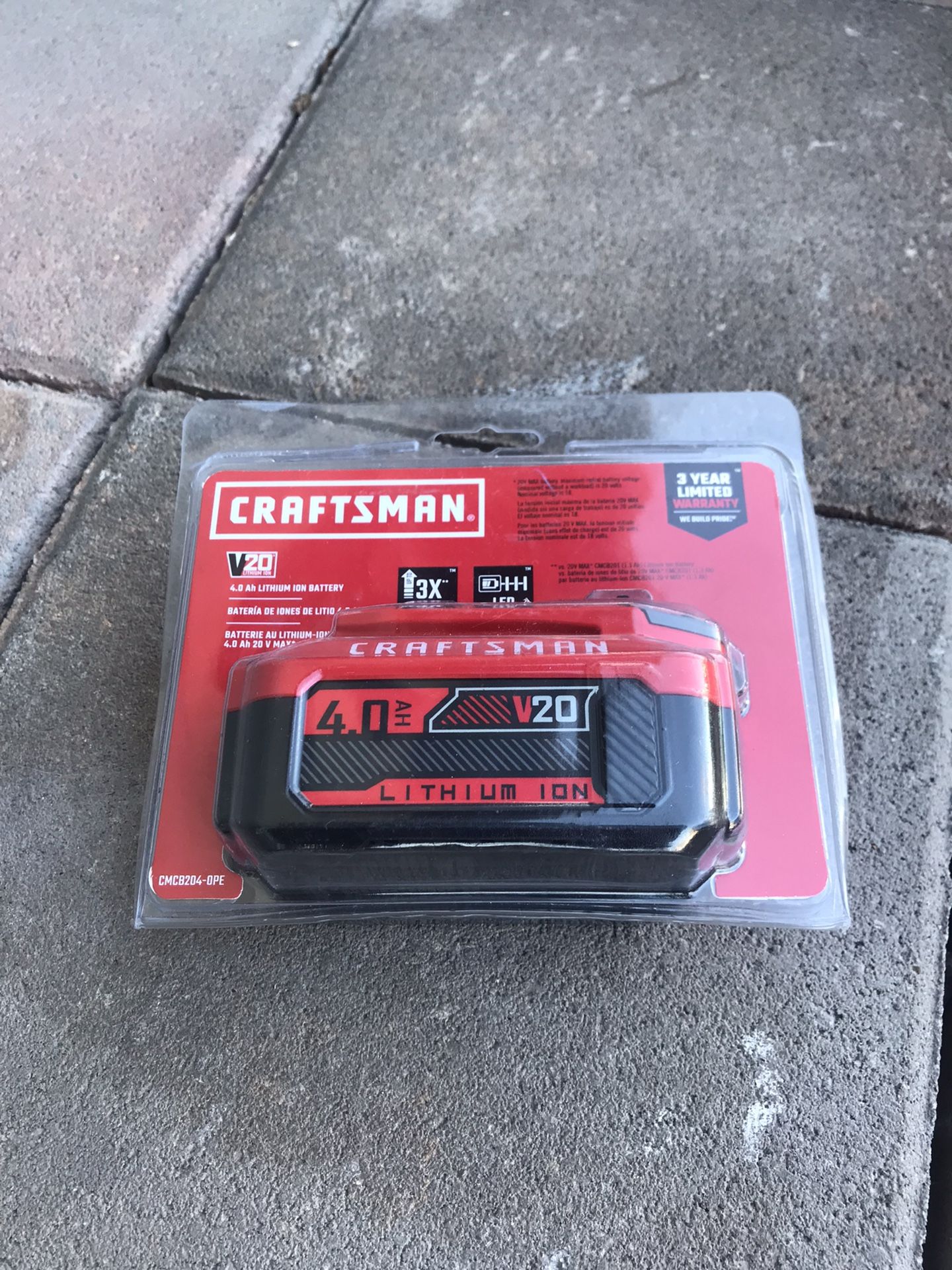 Craftsman 4.0 Ah Lithium Ion Battery