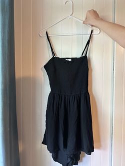 Hollister Black Smocked Open-Back Romper Jumper - XL