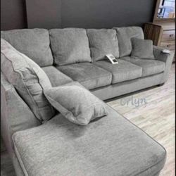 Light Gray Sectional Sofa ~ Ashley Furniture 🌟🌟🌟 Color Options ✔️ $39 Down Payment 👍 In Stock ✅