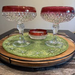 Old Crystal Decorative Bowls