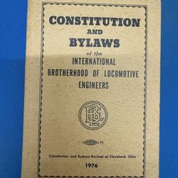 Constitution and Bylaws International Brotherhood Locomotive Engineers