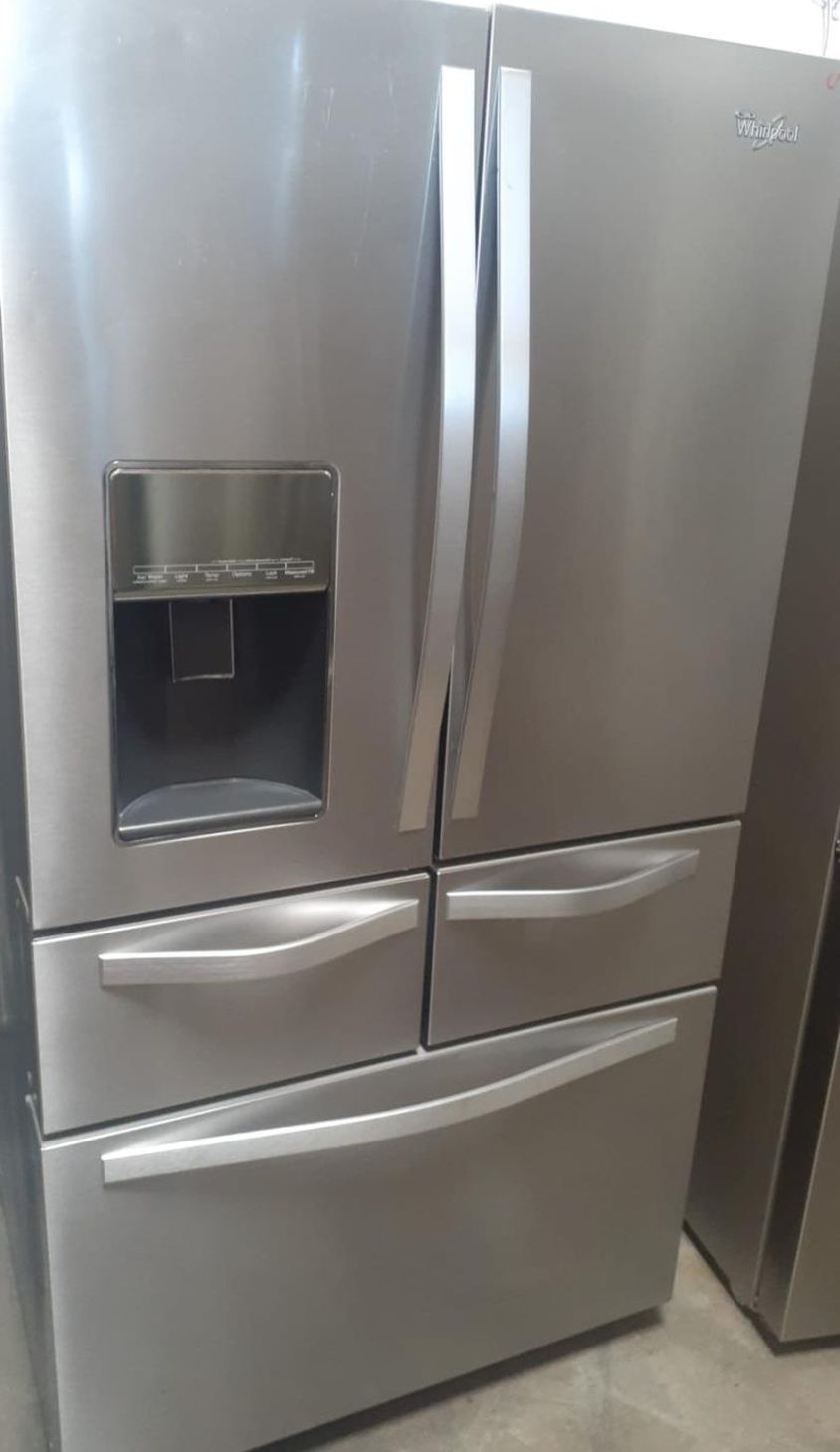 Whirlpool French Door Silver Refrigerator Fridge