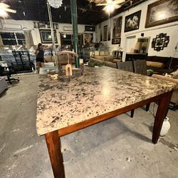 Large High top Marble Dining Table