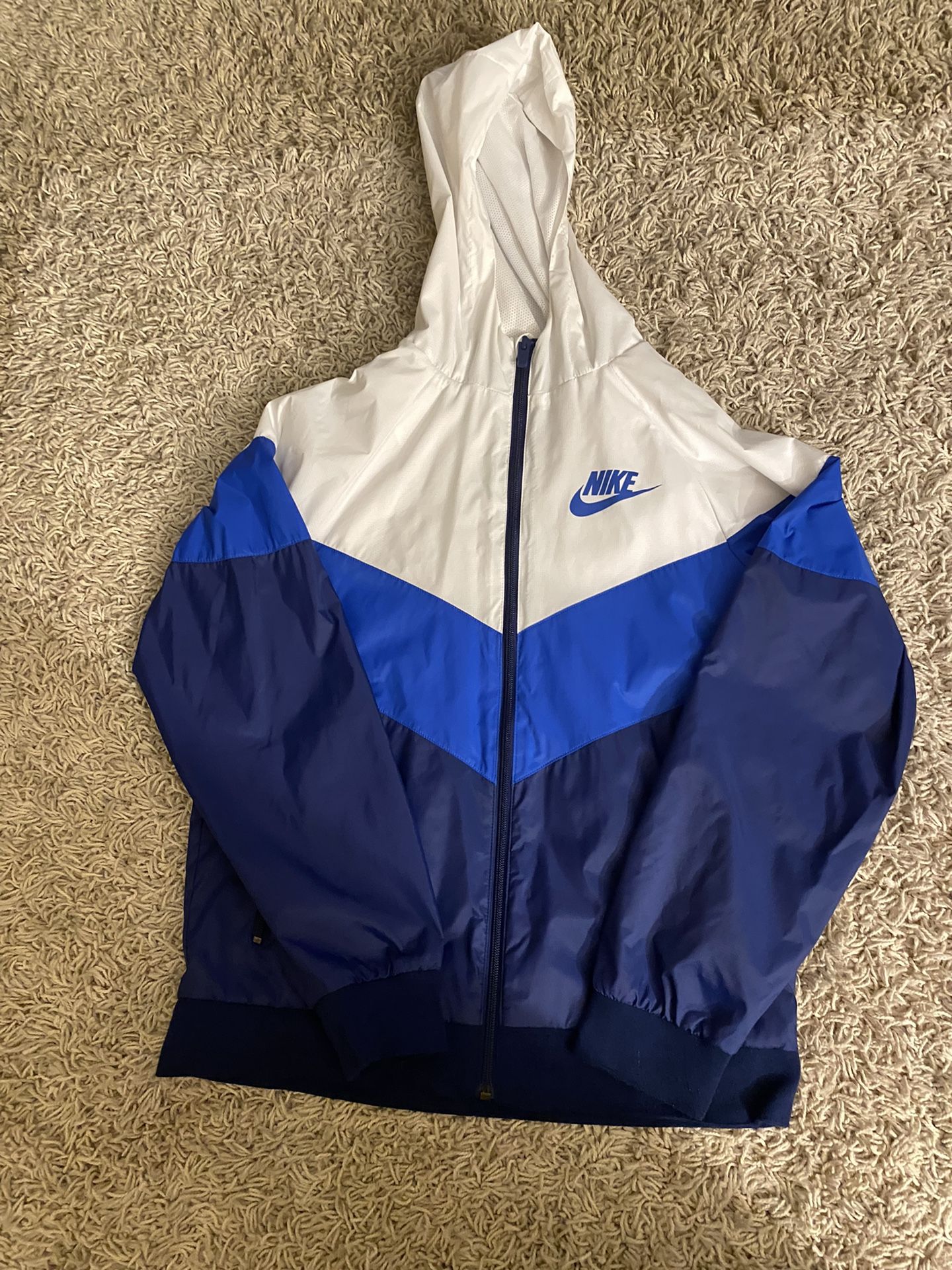 Blue And White Nike Windbreaker Size Boys L