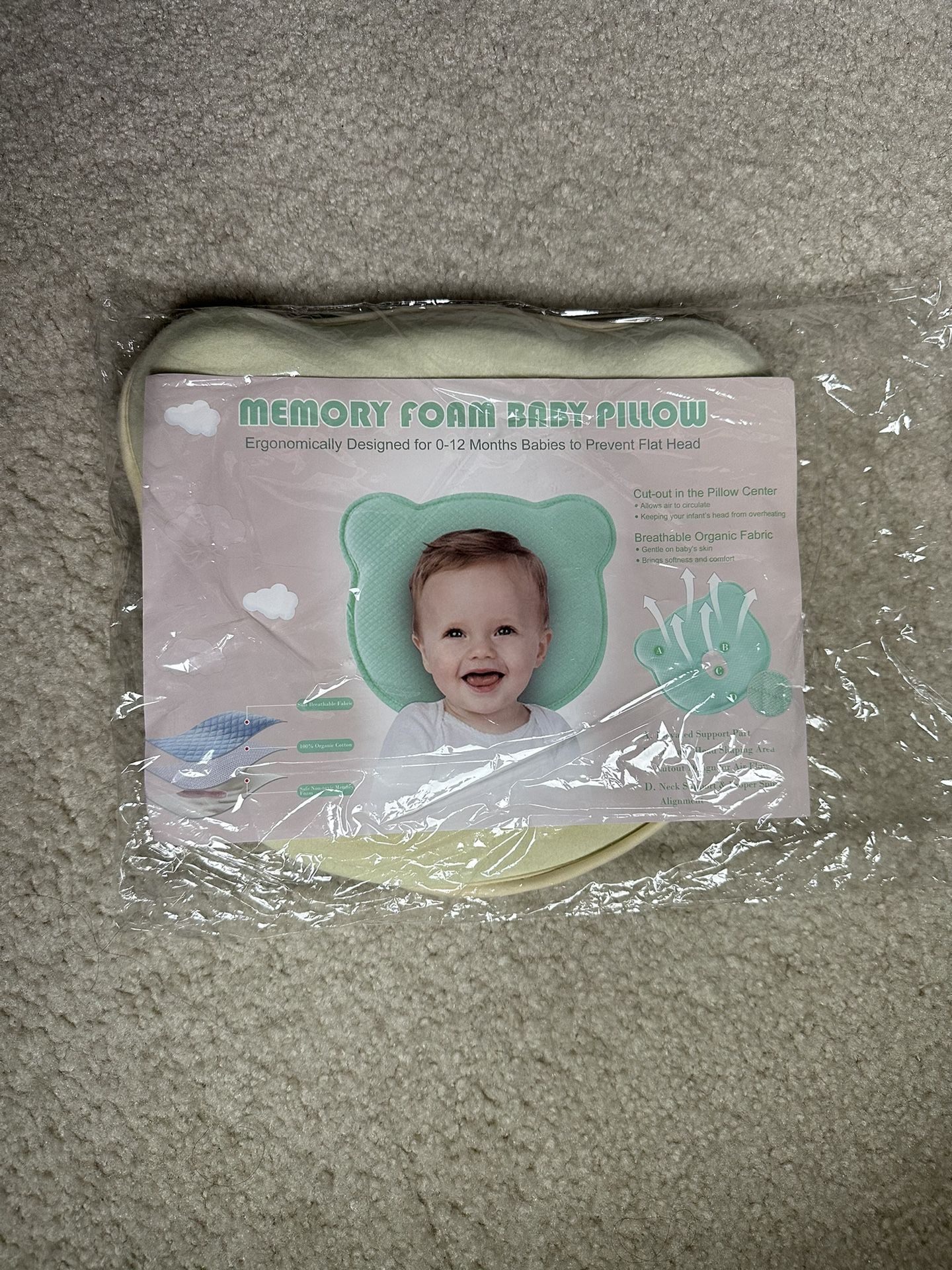 Baby Pillow For Flat Head Prevention