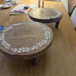 10” Wooden Cake Stand 