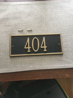 House numbers plate 404