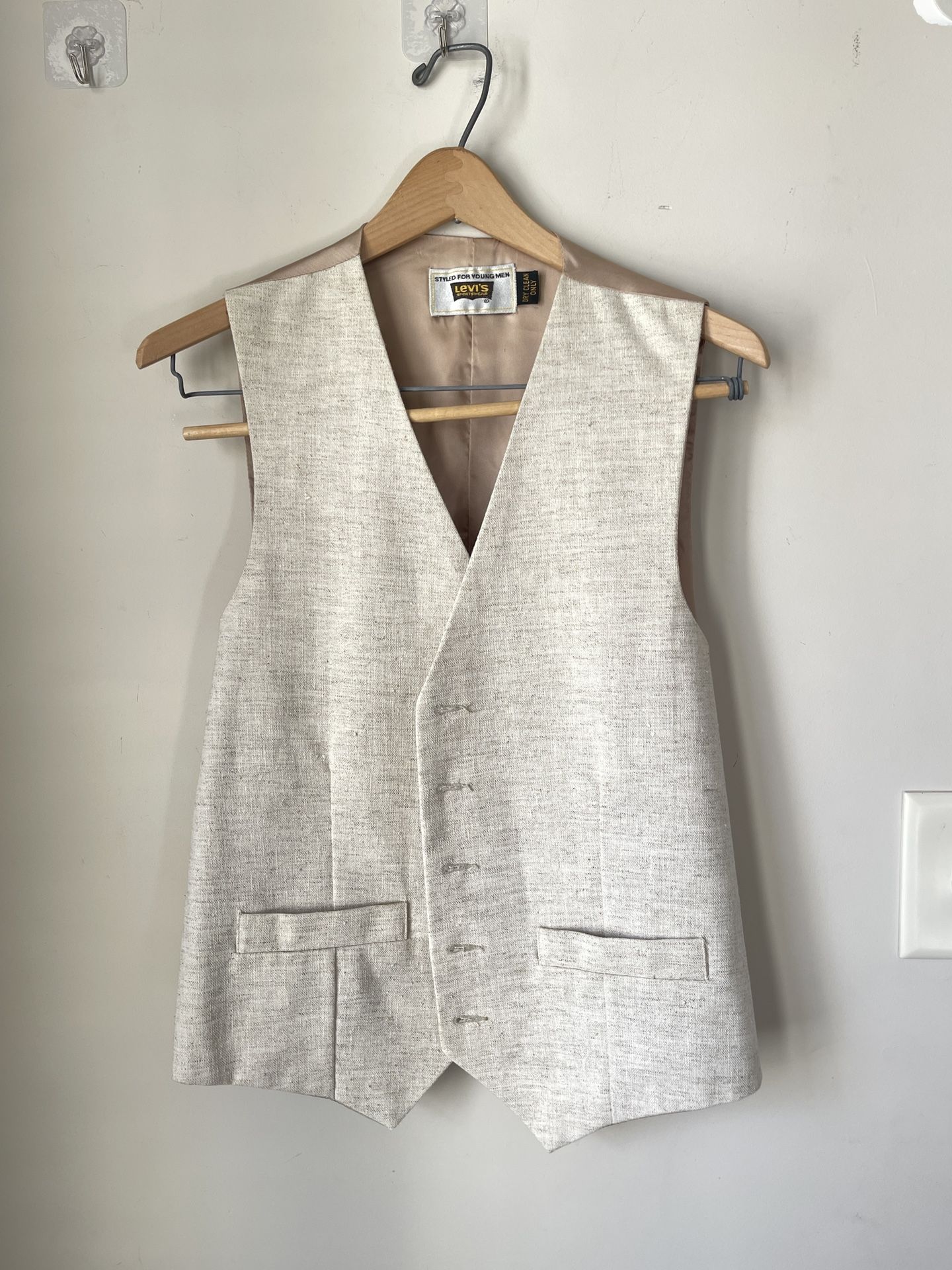 Vintage Levi's spotwear Action Suit Vest Gray For Young Men's