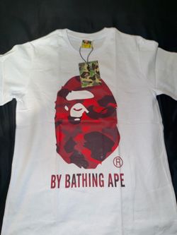 BAPE A Bathing Ape White Camo Ape Head Tee