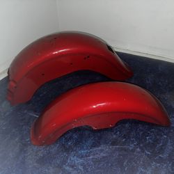 Harley Davidson Red Soft Tail Fat boy Fenders And Fuel Tank