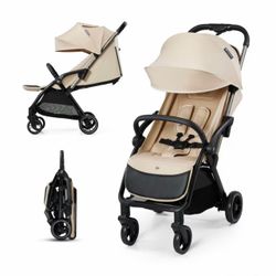 Kinderkraft APINO Compact Lightweight Baby Stroller, Auto-Fold Travel Stroller for Toddler, Only 16 lbs, Up to 48 lbs