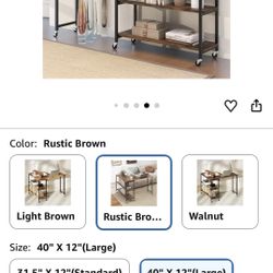 VIVOHOME Sofa Side Table 360° Rotating Mobil...