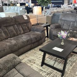 AP🎉 Reclining Bravo Sofa and Console Loveseat// Fast Delivery - Financing 