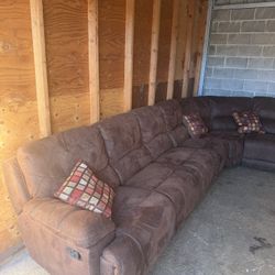 Suede Fabric Sectional 