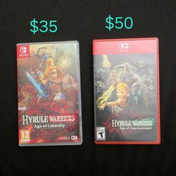 Nintendo Switch Games - Zelda - Hyrule Warriors - Age Of Calamity - Age Of Imprisonment - Like New