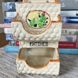 Vintage MCM Ceramic Match Holder Wall Holder/Kitchen Decor 