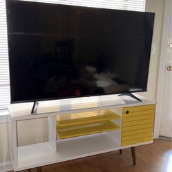 Yellow/White Modern TV stand