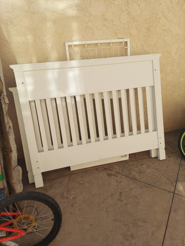 Crib Convert To Full Size Bed Comes With A Mattress Just $50